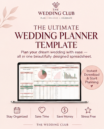 Ultimate Wedding Planner Spreadsheet | Wedding Budget, Guest List, Timeline & Checklist