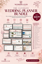 Ultimate Wedding Planner Spreadsheet | Wedding Budget, Guest List, Timeline & Checklist